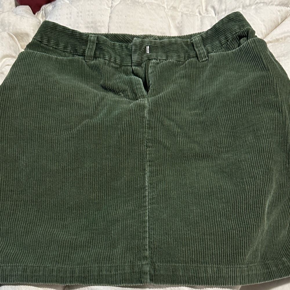 Tailor‎ B. Moss Deep Green Corduroy Mini Skirt